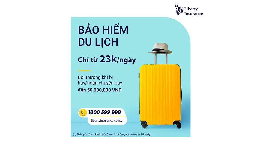 Bảo hiểm du lịch Đông Nam Á Liberty hỗ trợ chi phí y tế, hủy hoãn chuyến đi, mất hành lý và thất lạc chứng từ cho khách đi Singapore, Thái Lan, Malaysia.